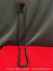 MaxSold Auction: Black Onyx Beaded Necklace – 16"L - Campbell (California, USA) SELLER MANAGED Downsizing Online Auction - Dell Avenue