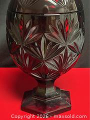 MaxSold Auction: Cristal d'Arques Durand Ruby Red Pedestal Candy Dish – 9.5" - Campbell (California, USA) SELLER MANAGED Downsizing Online Auction - Dell Avenue