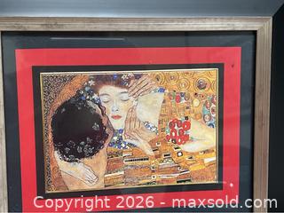 MaxSold Auction: Framed Reproduction Print – Gustav Klimt “The Kiss” - Campbell (California, USA) SELLER MANAGED Downsizing Online Auction - Dell Avenue