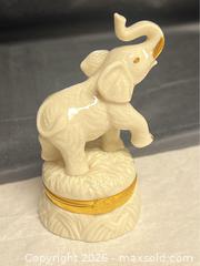 MaxSold Auction: Lenox “Good Luck Elephant” Treasure Box – Retired – 3.5" - Campbell (California, USA) SELLER MANAGED Downsizing Online Auction - Dell Avenue
