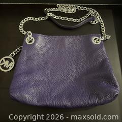 MaxSold Auction: Michael Kors Jet Set Chain  Leather Shoulder Bag – Plum Color - Campbell (California, USA) SELLER MANAGED Downsizing Online Auction - Dell Avenue