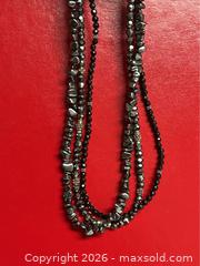 MaxSold Auction: Multi-Strand Hematite Beaded Necklace - Campbell (California, USA) SELLER MANAGED Downsizing Online Auction - Dell Avenue