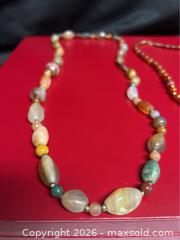 MaxSold Auction: Natural Stone Beaded Necklace Lot – Earth Tone - Campbell (California, USA) SELLER MANAGED Downsizing Online Auction - Dell Avenue