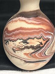 MaxSold Auction: Nemadji Pottery Vase – Marbled Swirl Design 4" H Native American art pottery - Campbell (California, USA) SELLER MANAGED Downsizing Online Auction - Dell Avenue