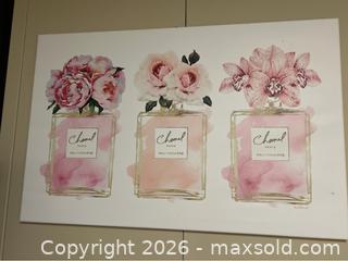 MaxSold Auction: Pink Floral Bouquets Glam Designer Fashion Jars by Amanda Greenwood - Graphic Art Print - Campbell (California, USA) SELLER MANAGED Downsizing Online Auction - Dell Avenue