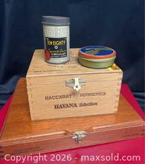 MaxSold Auction: Vintage Cigar Boxes & Advertising Tins – Collectible Lot - Campbell (California, USA) SELLER MANAGED Downsizing Online Auction - Dell Avenue
