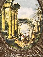 MaxSold Auction: Vintage “Roman Ruins” Framed Lithograph – Italy – 4.5" Baroque Style - Campbell (California, USA) SELLER MANAGED Downsizing Online Auction - Dell Avenue
