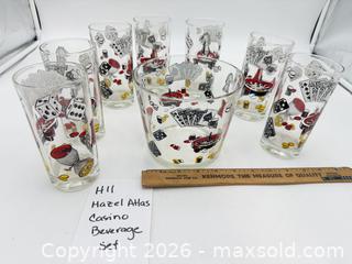 MaxSold Auction: Hazel Atlas Casino Cocktail Set - Bremerton (Washington, USA) SELLER MANAGED Estate Sale Online Auction - Burwell