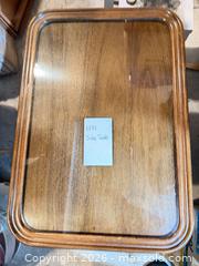 MaxSold Auction: Side Table with Removable Glass Top - Bremerton (Washington, USA) SELLER MANAGED Estate Sale Online Auction - Burwell