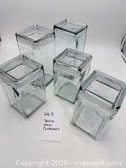 MaxSold Auction: Square Glass Containers - Bremerton (Washington, USA) SELLER MANAGED Estate Sale Online Auction - Burwell
