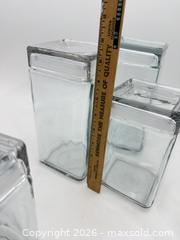 MaxSold Auction: Square Glass Containers - Bremerton (Washington, USA) SELLER MANAGED Estate Sale Online Auction - Burwell