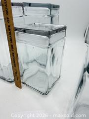 MaxSold Auction: Square Glass Containers - Bremerton (Washington, USA) SELLER MANAGED Estate Sale Online Auction - Burwell