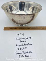 MaxSold Auction: Sterling Silver Bowl - Reed & Barton x1455 Paul Revere Reproduction  - Bremerton (Washington, USA) SELLER MANAGED Estate Sale Online Auction - Burwell