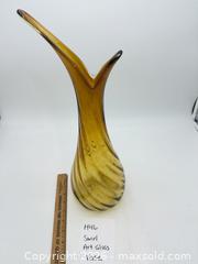 MaxSold Auction: Swirl Art Glass Vase - Bremerton (Washington, USA) SELLER MANAGED Estate Sale Online Auction - Burwell