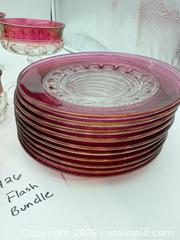 MaxSold Auction: Tiffin-Franciscan or Indiana Glass King's Crown Cranberry flash bundle - Bremerton (Washington, USA) SELLER MANAGED Estate Sale Online Auction - Burwell