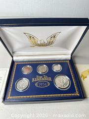 MaxSold Auction: 1934 United States Coin Set with Original Display Case - San Jose (California, USA) SELLER MANAGED Downsizing Online Auction - E Humboldt