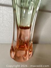 MaxSold Auction: Bohemia Glass Mid-Century Blown Art Glass Vase, Green/Pink - San Jose (California, USA) SELLER MANAGED Downsizing Online Auction - East Humboldt Street