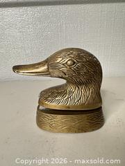 MaxSold Auction: Brass Duck Desk Stapler - Small Desktop Stapler - San Jose (California, USA) SELLER MANAGED Downsizing Online Auction - East Humboldt Street