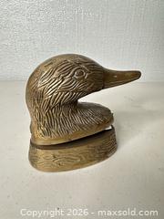 MaxSold Auction: Brass Duck Desk Stapler - Small Desktop Stapler - San Jose (California, USA) SELLER MANAGED Downsizing Online Auction - East Humboldt Street