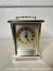 MaxSold Auction: Bulova German Quartz Carriage Mantel Clock - San Jose (California, USA) SELLER MANAGED Downsizing Online Auction - East Humboldt Street