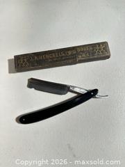 MaxSold Auction: J.A. Henckels Straight Razor, German Carbon Steel - San Jose (California, USA) SELLER MANAGED Downsizing Online Auction - East Humboldt Street