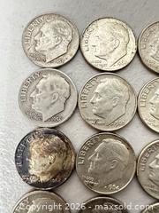 MaxSold Auction: Lot of 29 Pre-1965 90% Silver Dimes (Roosevelt & Mercury) - San Jose (California, USA) SELLER MANAGED Downsizing Online Auction - East Humboldt Street