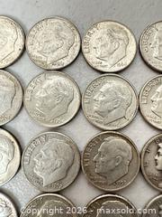 MaxSold Auction: Lot of 29 Pre-1965 90% Silver Dimes (Roosevelt & Mercury) - San Jose (California, USA) SELLER MANAGED Downsizing Online Auction - East Humboldt Street