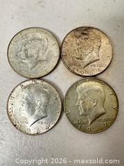 MaxSold Auction: Lot of 4 Half Dollar Coins (50¢) — 1964, 1965, 1967 - San Jose (California, USA) SELLER MANAGED Downsizing Online Auction - East Humboldt Street