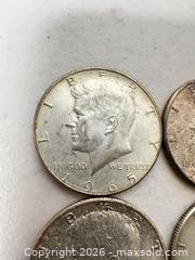 MaxSold Auction: Lot of 4 Half Dollar Coins (50¢) — 1964, 1965, 1967 - San Jose (California, USA) SELLER MANAGED Downsizing Online Auction - East Humboldt Street