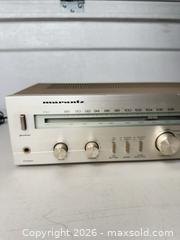 MaxSold Auction: Marantz SR220 Stereo Receiver / Integrated Amplifier, Silver/Champagne - San Jose (California, USA) SELLER MANAGED Downsizing Online Auction - East Humboldt Street