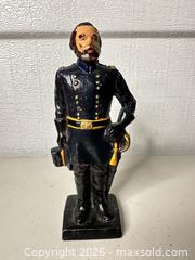 MaxSold Auction: Navy Blue Cast Iron Military Soldier Figurine - San Jose (California, USA) SELLER MANAGED Downsizing Online Auction - East Humboldt Street