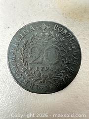 MaxSold Auction: Portugal 1795 20 Reis Copper/Bronze Coin - San Jose (California, USA) SELLER MANAGED Downsizing Online Auction - East Humboldt Street