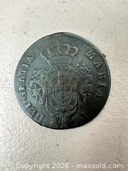 MaxSold Auction: Portugal 1795 20 Reis Copper/Bronze Coin - San Jose (California, USA) SELLER MANAGED Downsizing Online Auction - East Humboldt Street
