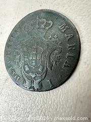 MaxSold Auction: Portugal 1795 20 Reis Copper/Bronze Coin - San Jose (California, USA) SELLER MANAGED Downsizing Online Auction - East Humboldt Street