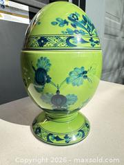 MaxSold Auction: Richard Ginori Green Porcelain Floral Vase - San Jose (California, USA) SELLER MANAGED Downsizing Online Auction - East Humboldt Street