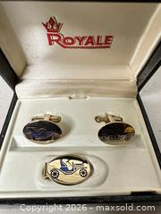 MaxSold Auction: Royale Gold Tone Oval Vintage Car Cufflinks - San Jose (California, USA) SELLER MANAGED Downsizing Online Auction - East Humboldt Street
