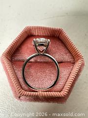 MaxSold Auction: Sterling Silver White CZ Round Prong Engagement Ring - San Jose (California, USA) SELLER MANAGED Downsizing Online Auction - East Humboldt Street