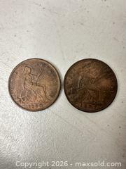 MaxSold Auction: United Kingdom One Penny Coin, Queen Victoria 1877 & 1890 - San Jose (California, USA) SELLER MANAGED Downsizing Online Auction - East Humboldt Street