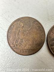 MaxSold Auction: United Kingdom One Penny Coin, Queen Victoria 1877 & 1890 - San Jose (California, USA) SELLER MANAGED Downsizing Online Auction - East Humboldt Street