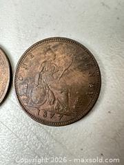 MaxSold Auction: United Kingdom One Penny Coin, Queen Victoria 1877 & 1890 - San Jose (California, USA) SELLER MANAGED Downsizing Online Auction - East Humboldt Street