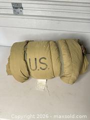 MaxSold Auction: U.S. Military Olive Drab Cotton Sleeping Bag - San Jose (California, USA) SELLER MANAGED Downsizing Online Auction - East Humboldt Street