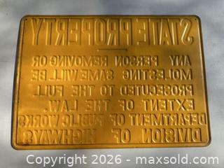 MaxSold Auction: Vintage Yellow & Black Road/Traffic Sign, Medium (12"–24") - San Jose (California, USA) SELLER MANAGED Downsizing Online Auction - East Humboldt Street