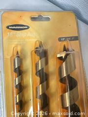 MaxSold Auction: Warrior Steel Ship Auger Drill Bit Set, 3 Pieces - San Jose (California, USA) SELLER MANAGED Downsizing Online Auction - East Humboldt Street