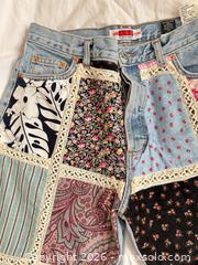 MaxSold Auction: Patchwork vintage Guess denim A.B.S. California by Allen Schwartz  - Toronto (Ontario, Canada) PARTNER MANAGED Downsizing Online Auction - Mclevin Avenue PART TWO