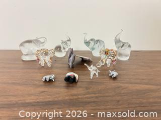 MaxSold Auction: Assorted Elephant Figurines - Glass, Ceramic, Resin, Wood - Wake Forest (North Carolina, USA) PARTNER MANAGED Downsizing Online Auction - Wait Avenue