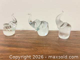 MaxSold Auction: Assorted Elephant Figurines - Glass, Ceramic, Resin, Wood - Wake Forest (North Carolina, USA) PARTNER MANAGED Downsizing Online Auction - Wait Avenue