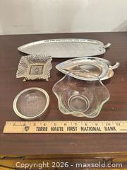 MaxSold Auction: Assorted Vintage Pressed Glass & Silver-tone Serveware Lot - Wake Forest (North Carolina, USA) PARTNER MANAGED Downsizing Online Auction - Wait Avenue