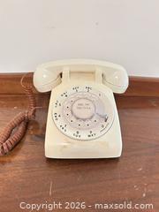 MaxSold Auction: Beige/Cream Rotary Dial Telephone, Plastic/Bakelite - Wake Forest (North Carolina, USA) PARTNER MANAGED Downsizing Online Auction - Wait Avenue