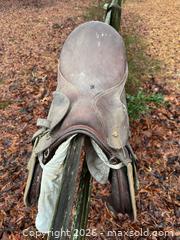 MaxSold Auction: Brown Leather Saddle - Wake Forest (North Carolina, USA) PARTNER MANAGED Downsizing Online Auction - Wait Avenue