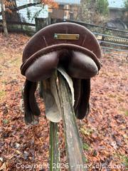 MaxSold Auction: Brown Leather Saddle - Wake Forest (North Carolina, USA) PARTNER MANAGED Downsizing Online Auction - Wait Avenue